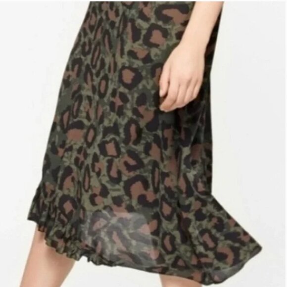 Zadig & Voltaire Rebelle Leo floaty Leopard Print DRESS LARGE like new $298 - Picture 4 of 11